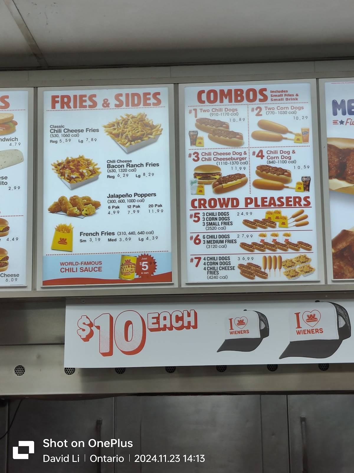 Wienerschnitzel меню
