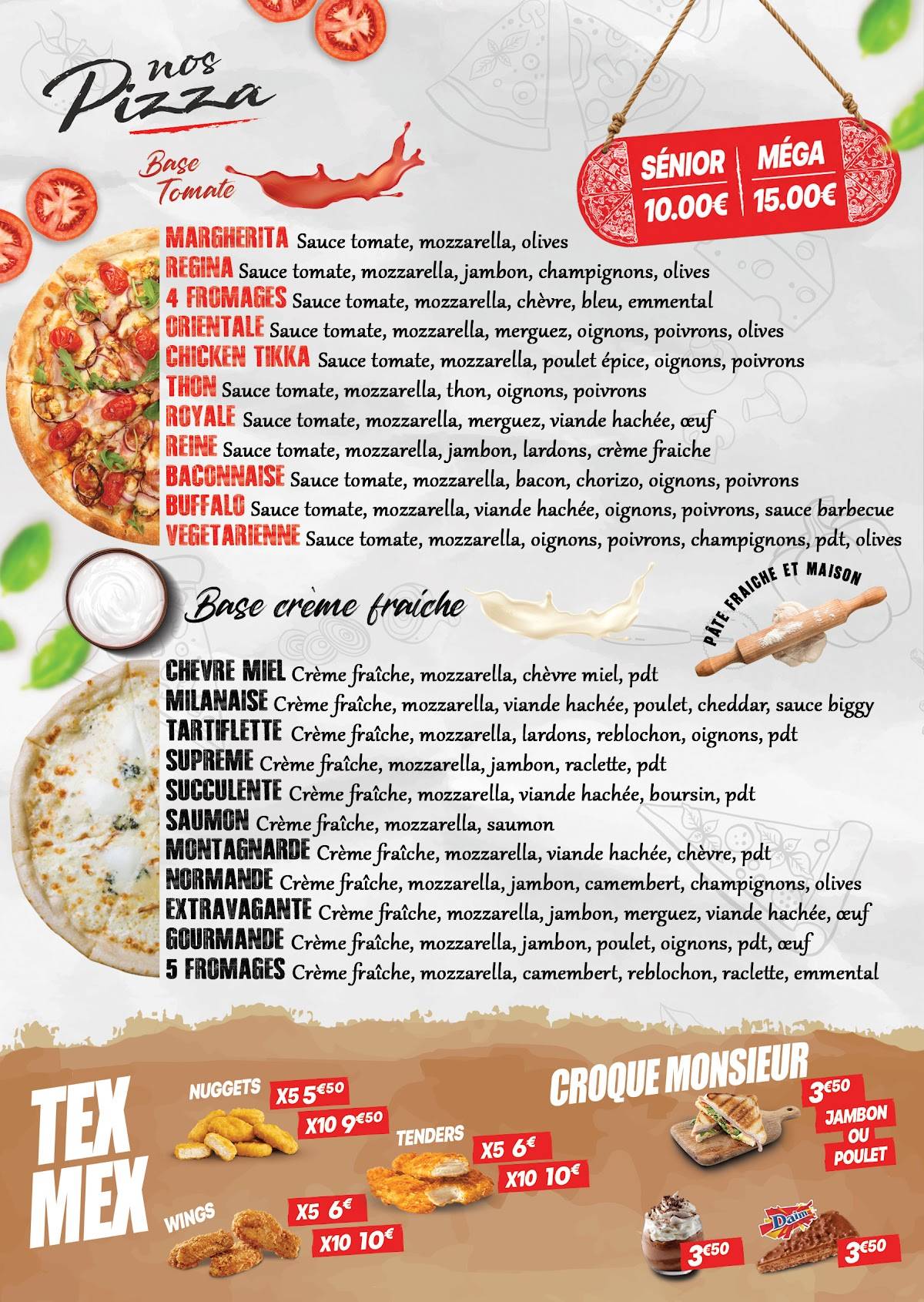 PIZZA ROUEN меню