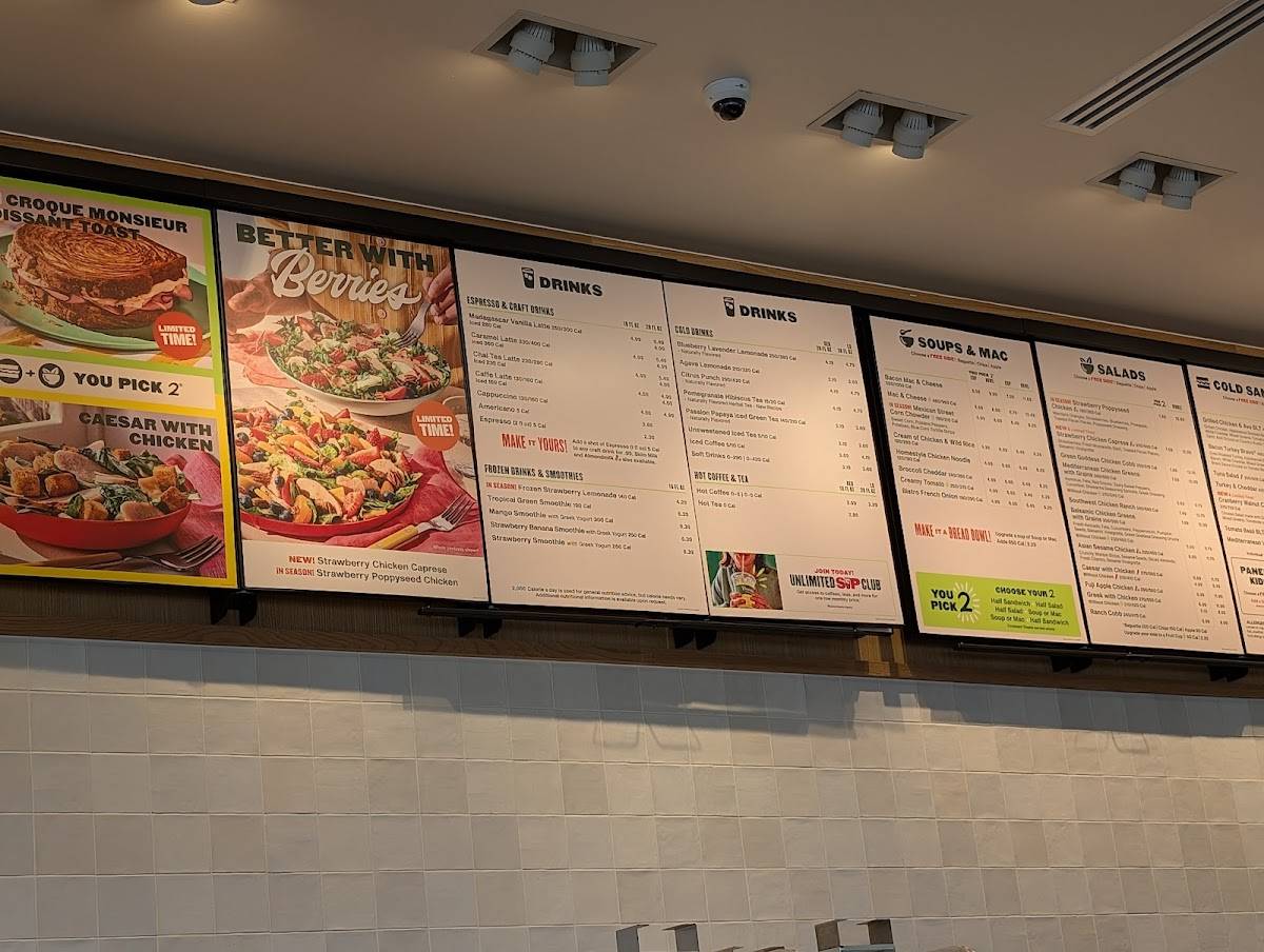 Panera Bread меню
