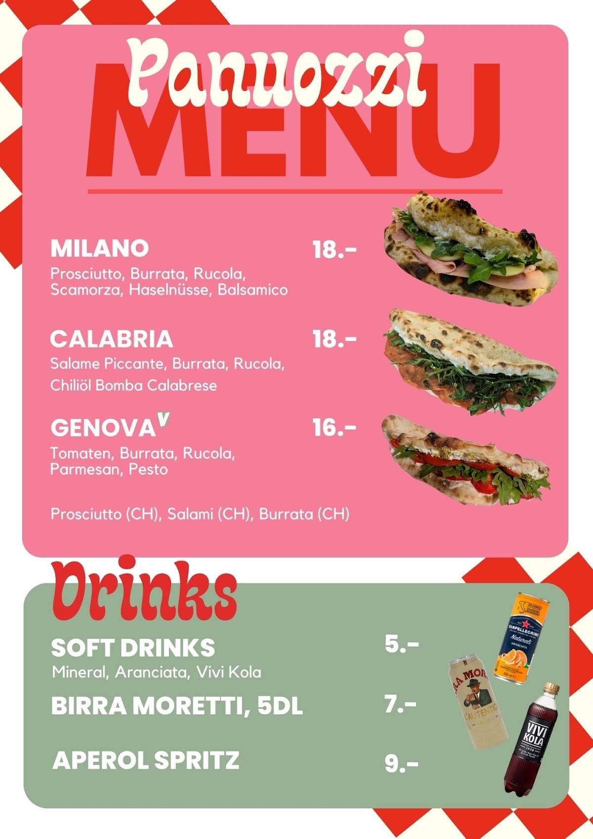 Panuozzi Pop-up меню