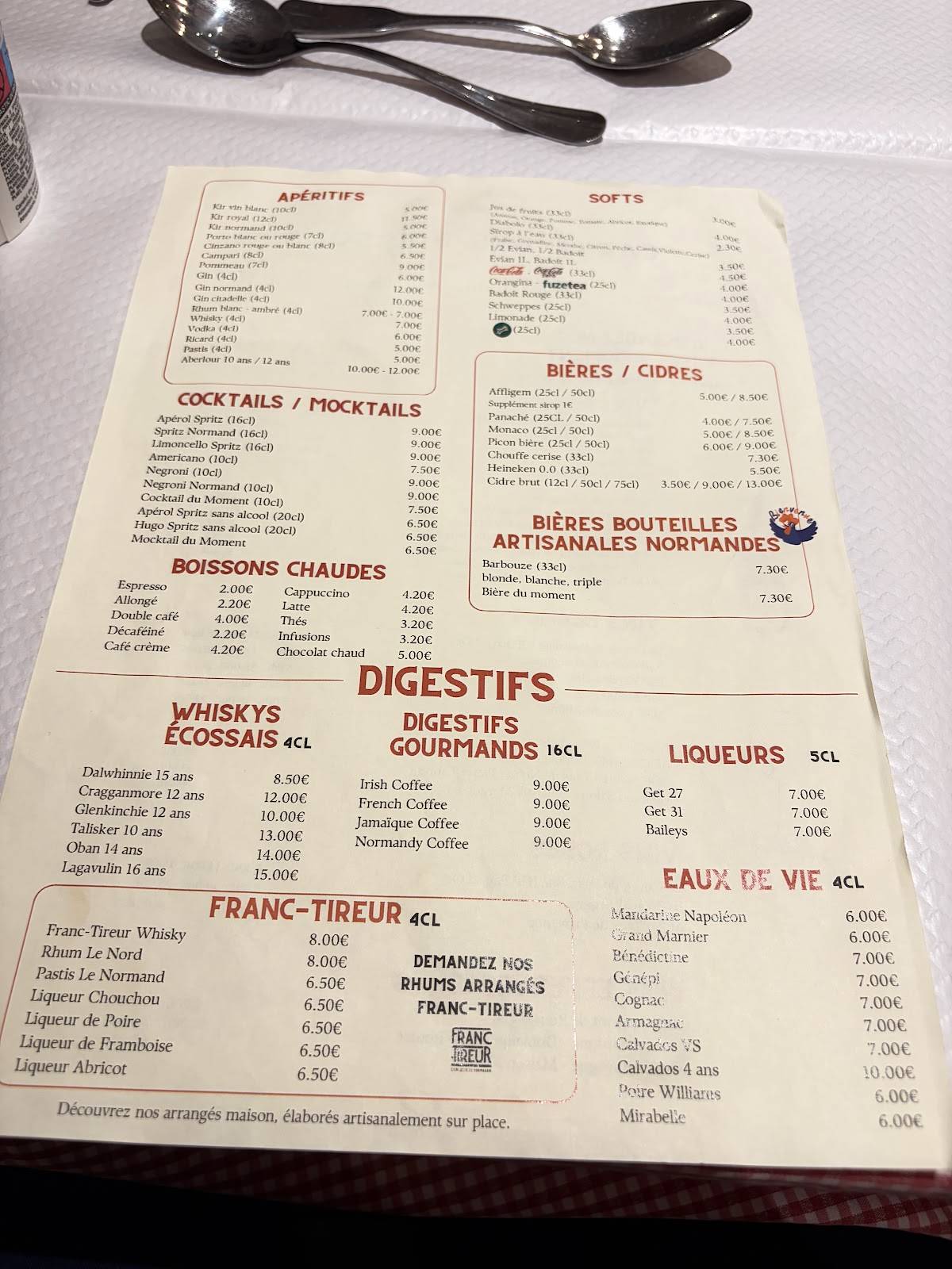 Pascaline Restaurant меню