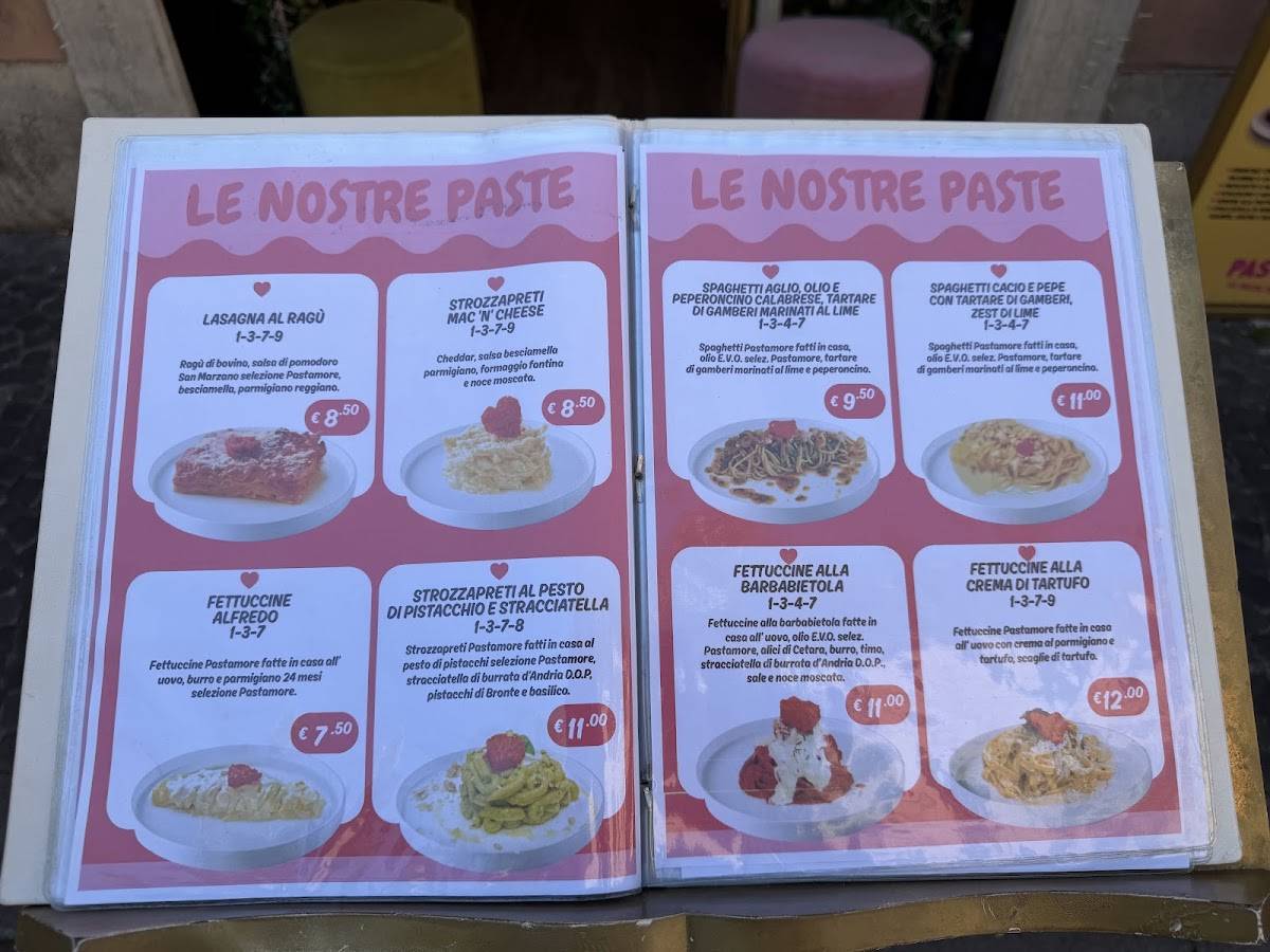Pastamore меню