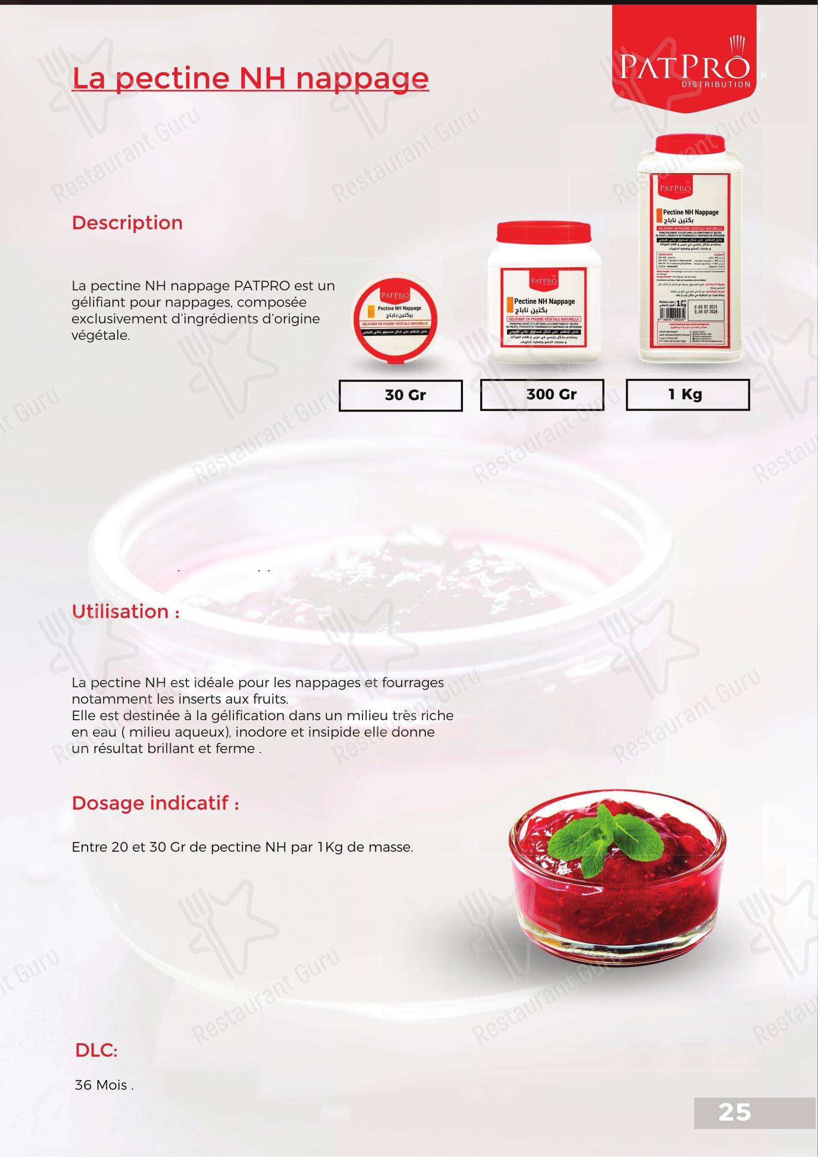 Меню Patpro Distribution