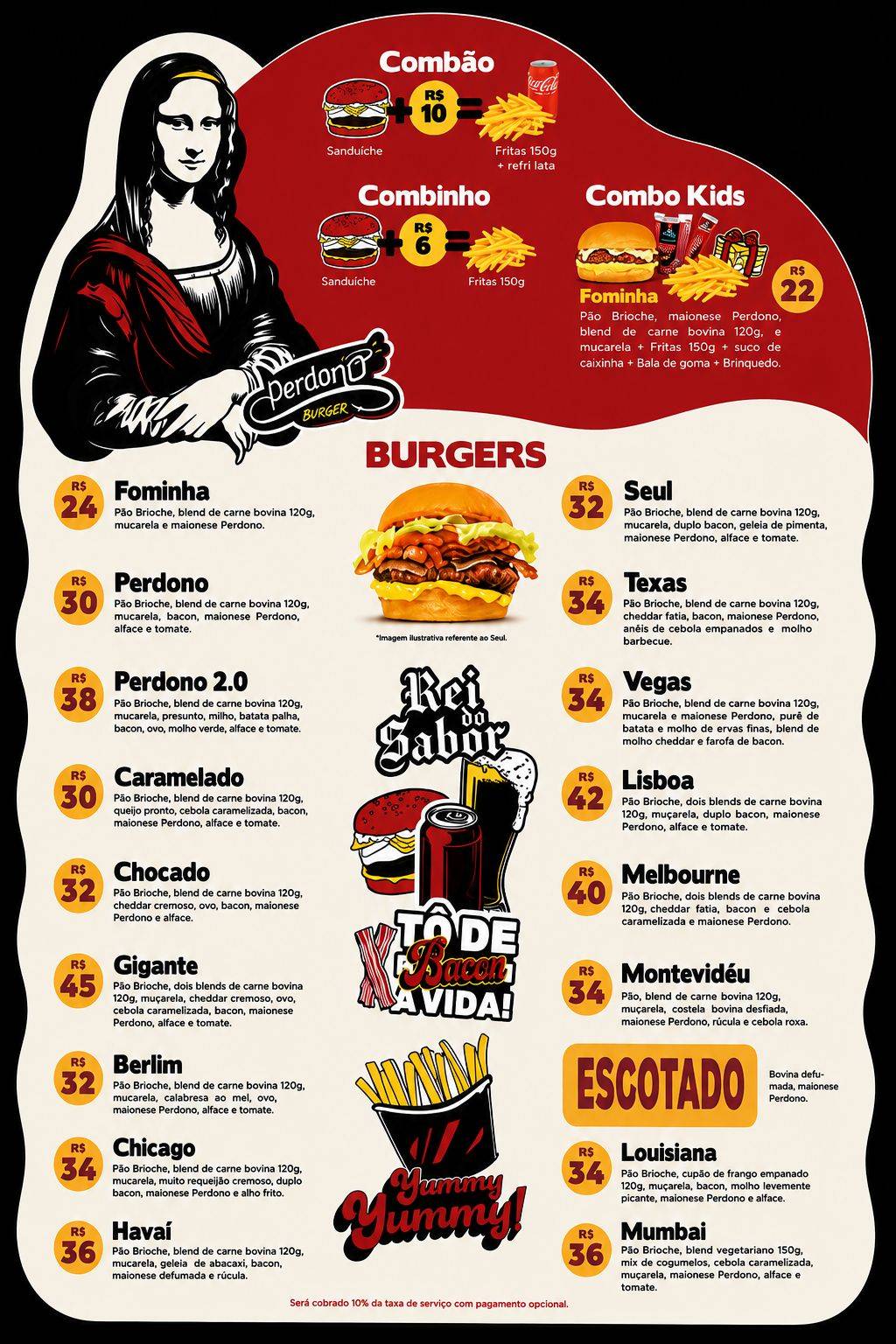 Perdono Burger меню