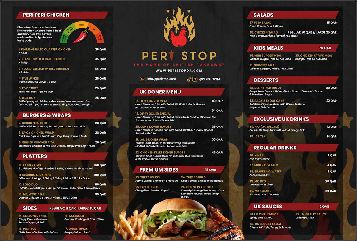 Peristop меню