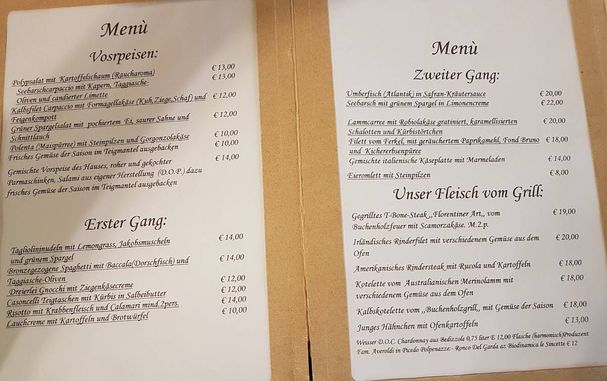 Taverna Picedo меню