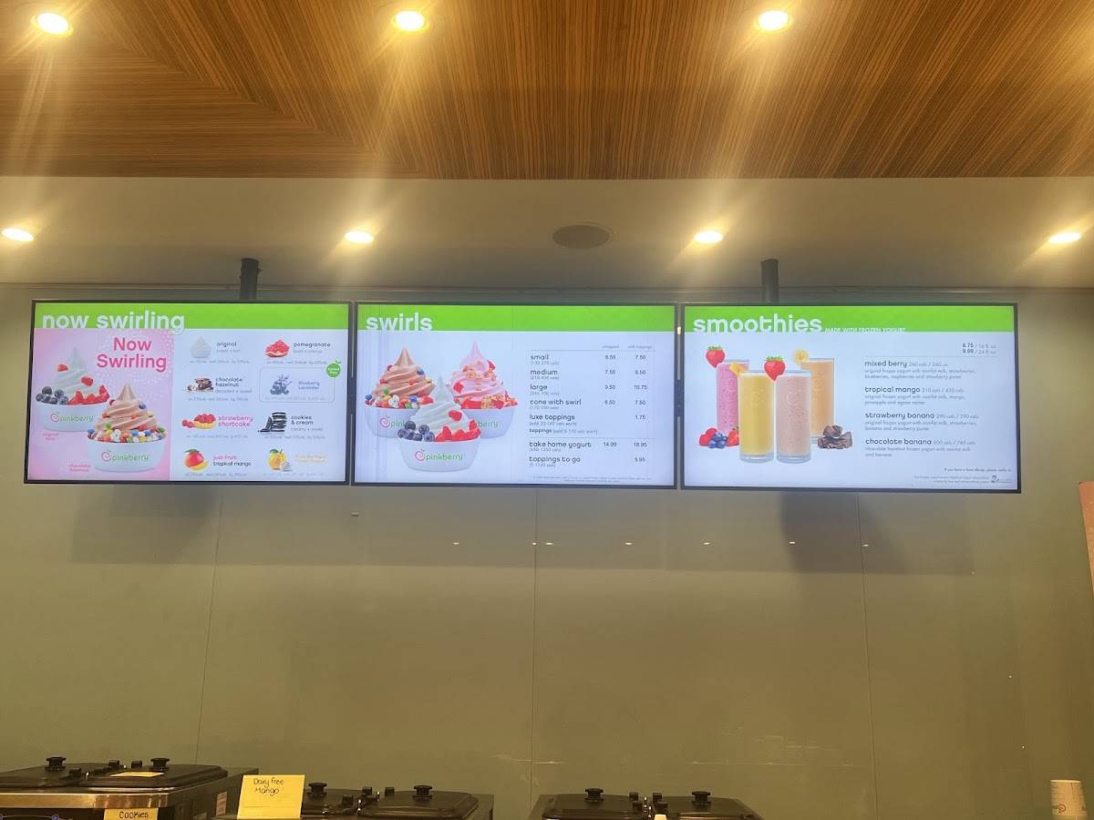 Pinkberry меню