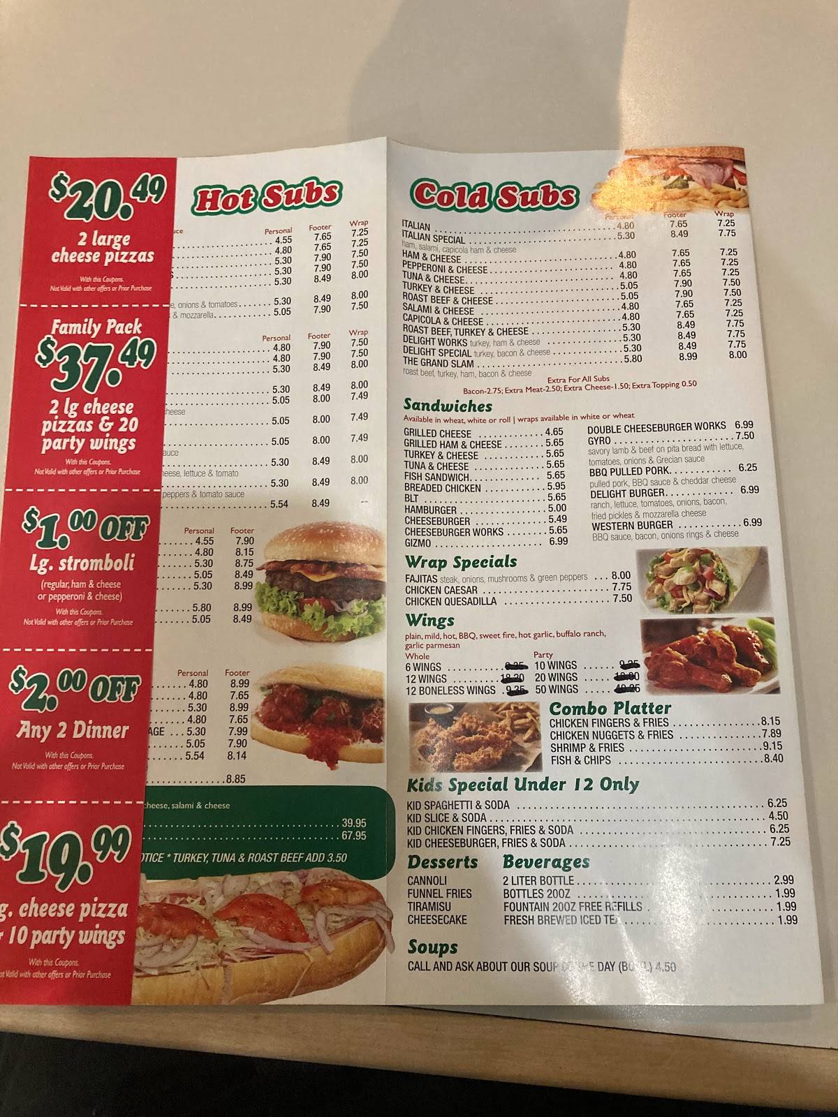 Pizza Delight Harrisburg меню