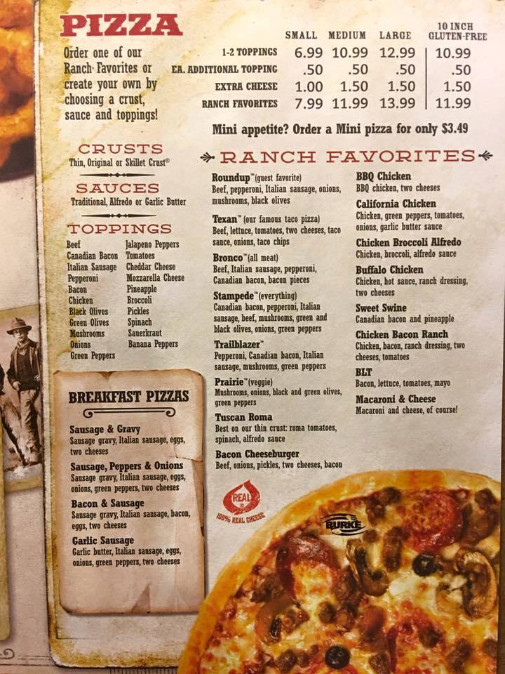 Pizza Ranch меню
