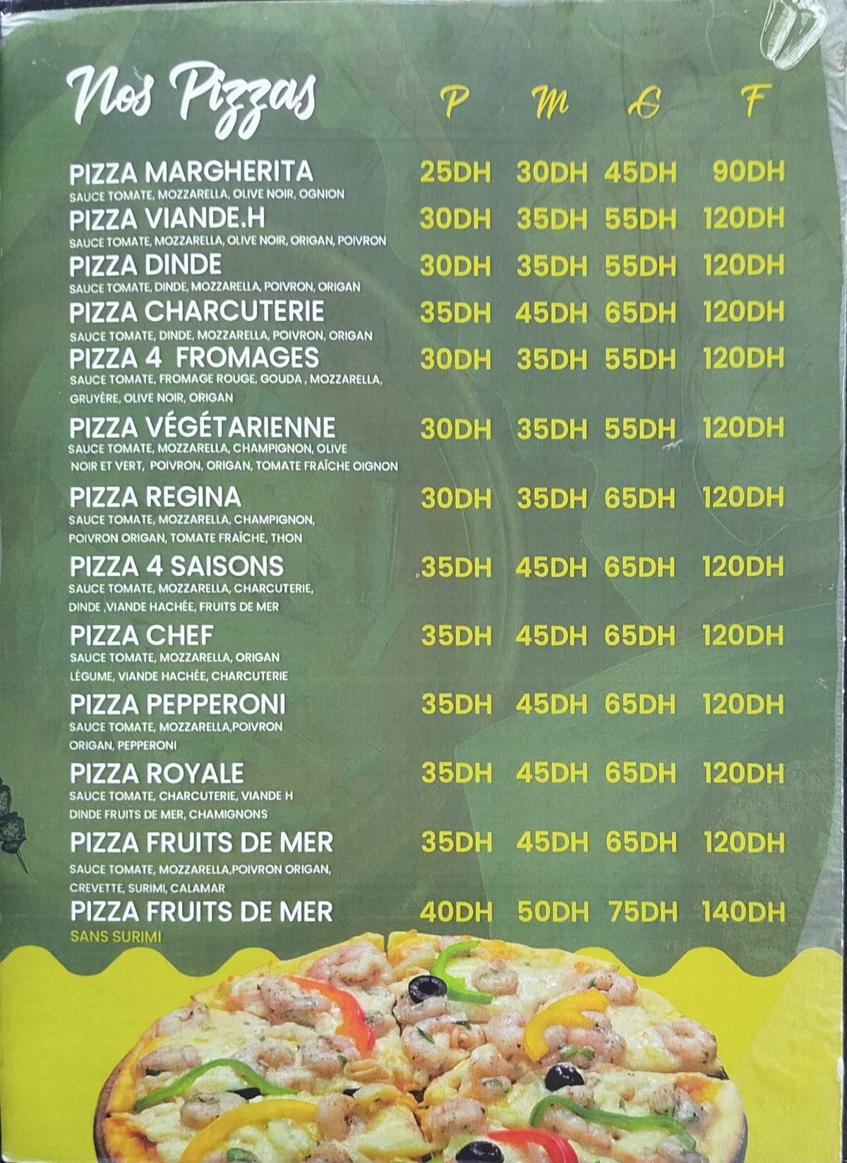Pizzeria El Amrani меню