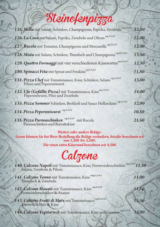 Pizzeria Roma меню