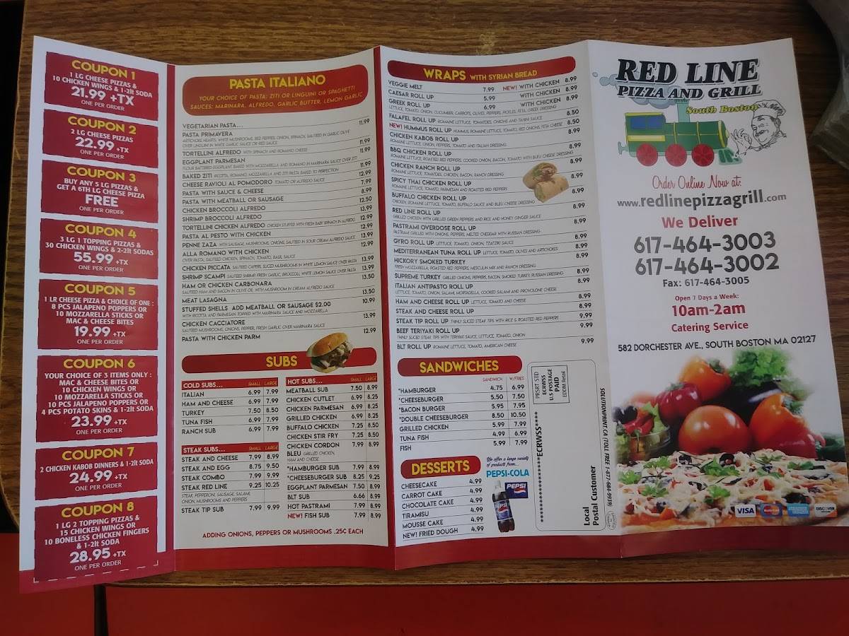 Red Line Pizza меню
