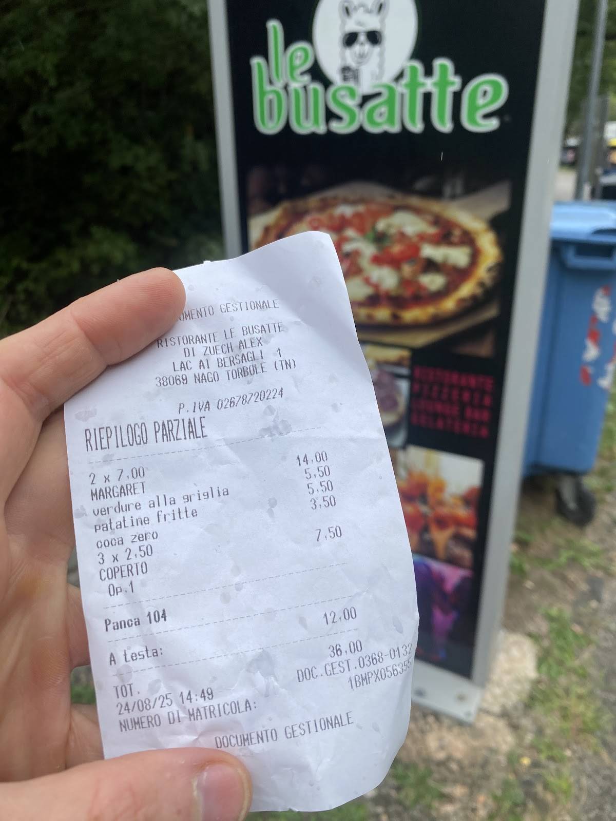 Bar le Busatte меню