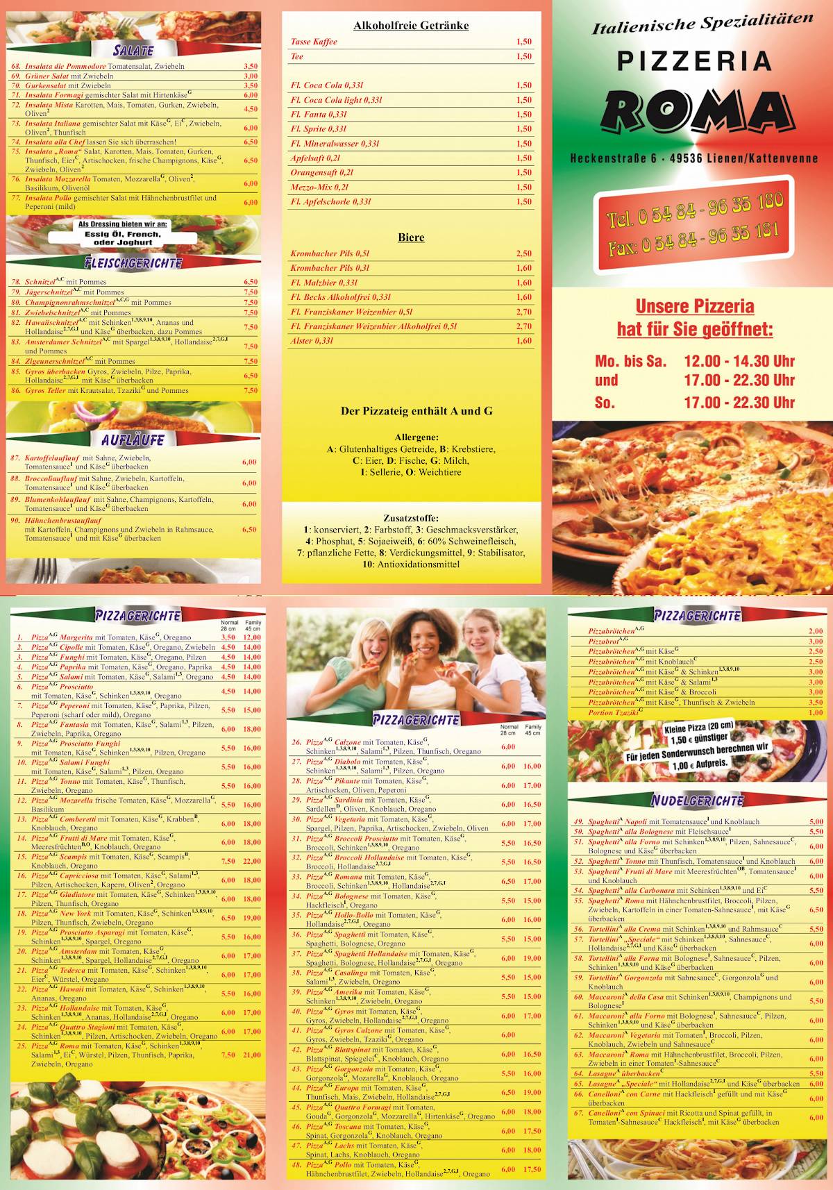 Pizzeria Roma меню