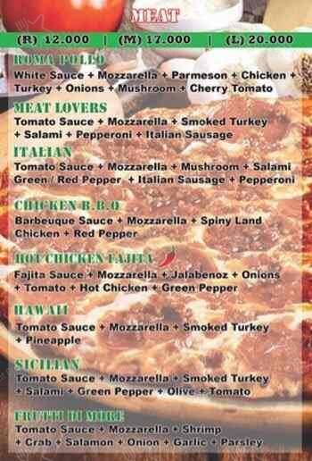 Pizzeria Roma меню