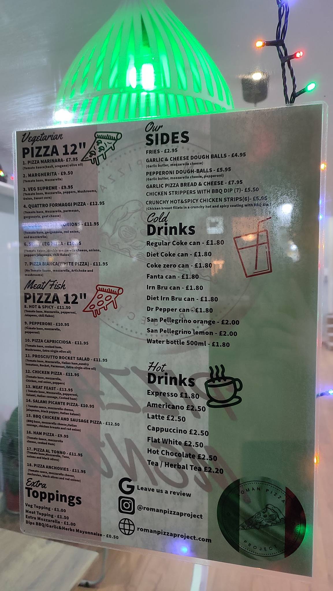 Roman Pizza Project меню