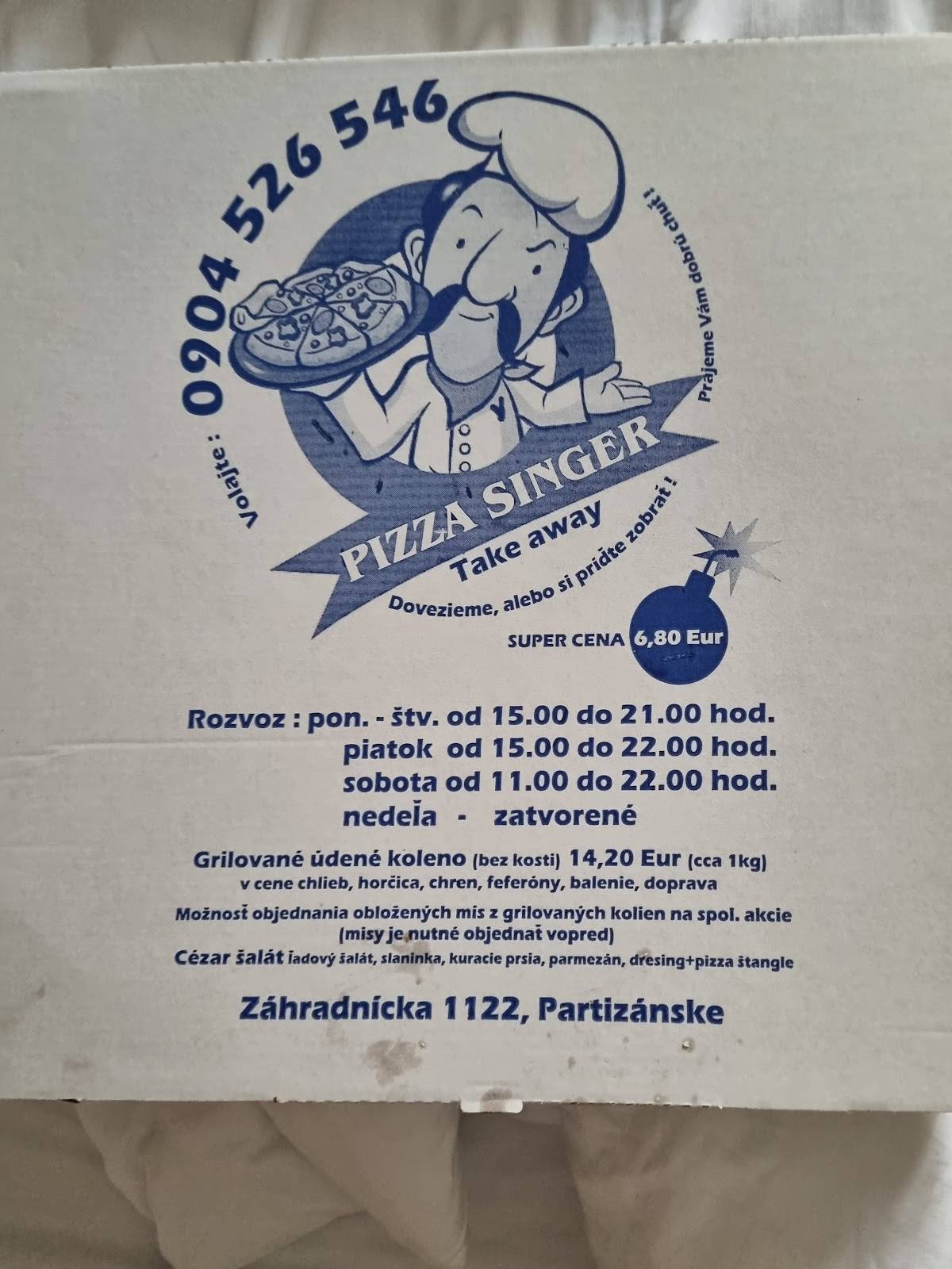 Pizzeria Singer меню