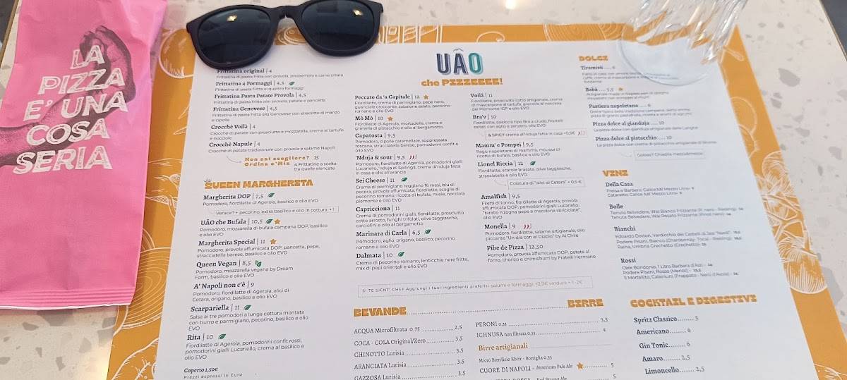 UÂO PIZZA меню