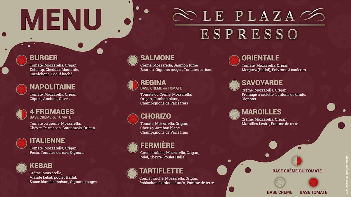 Plaza Espresso меню