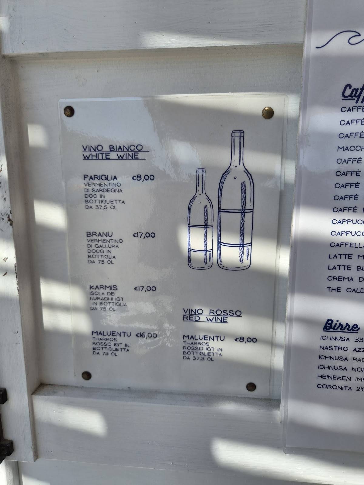 Chiosco 'e mare меню