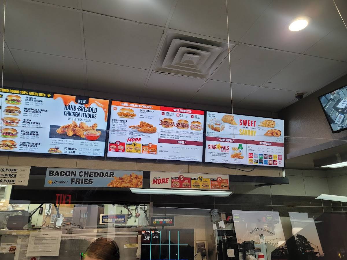 Hardee's меню