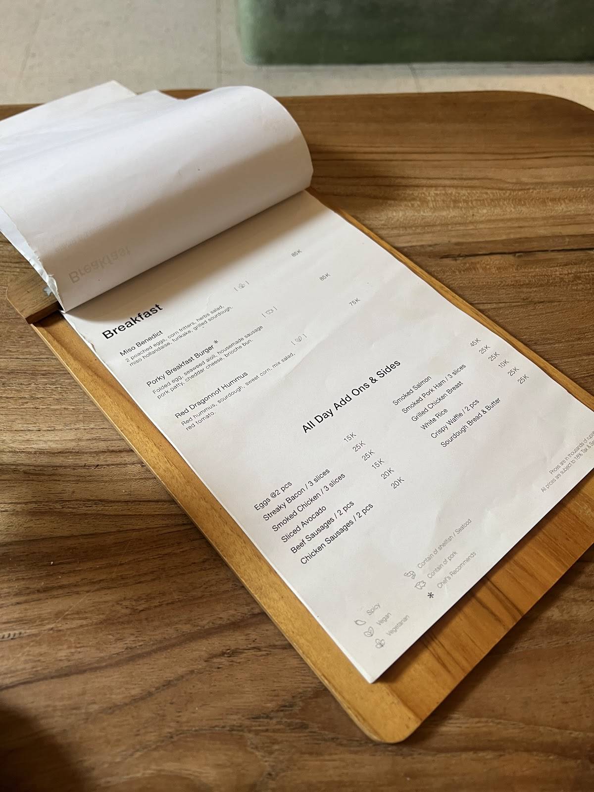 Prior Cafe меню