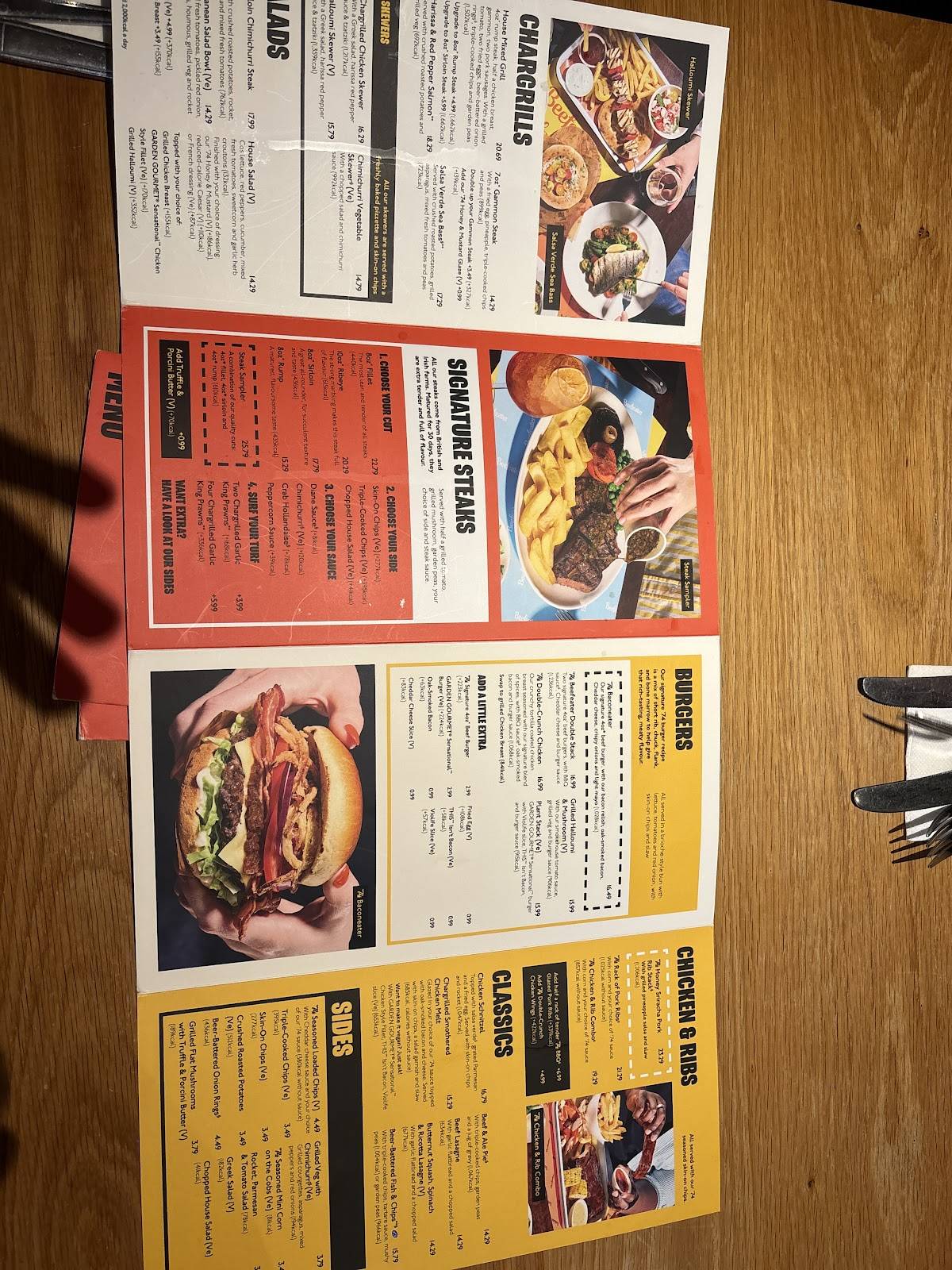 Beefeater Ware меню
