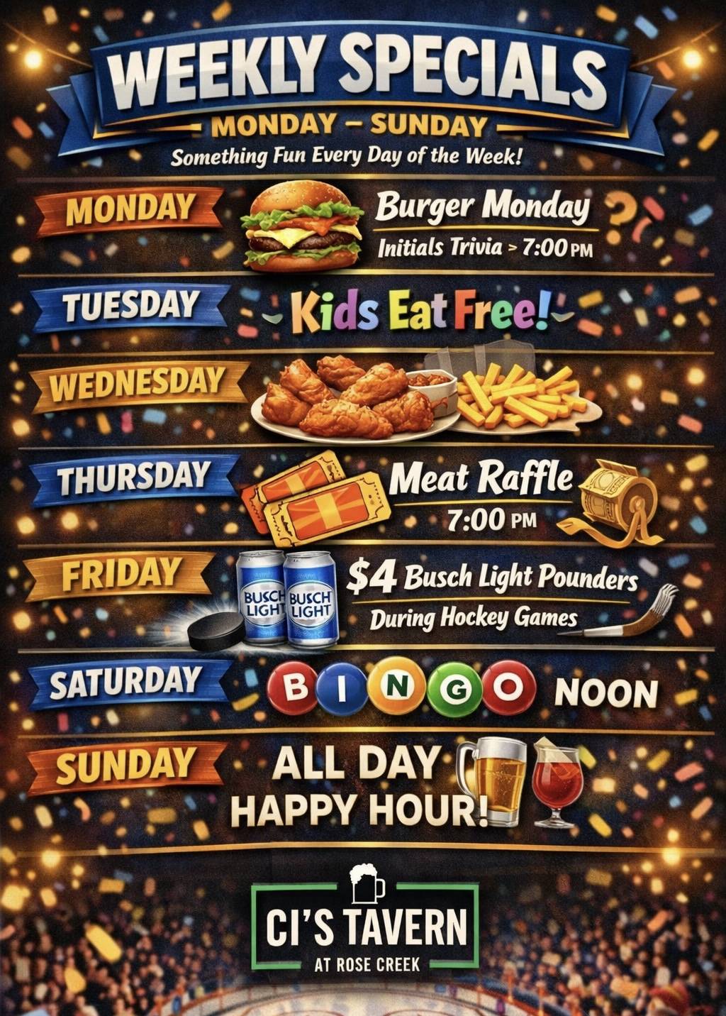 CJ’s Tavern меню