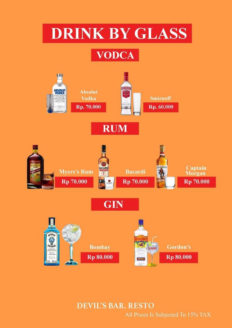 Devil's Bar меню