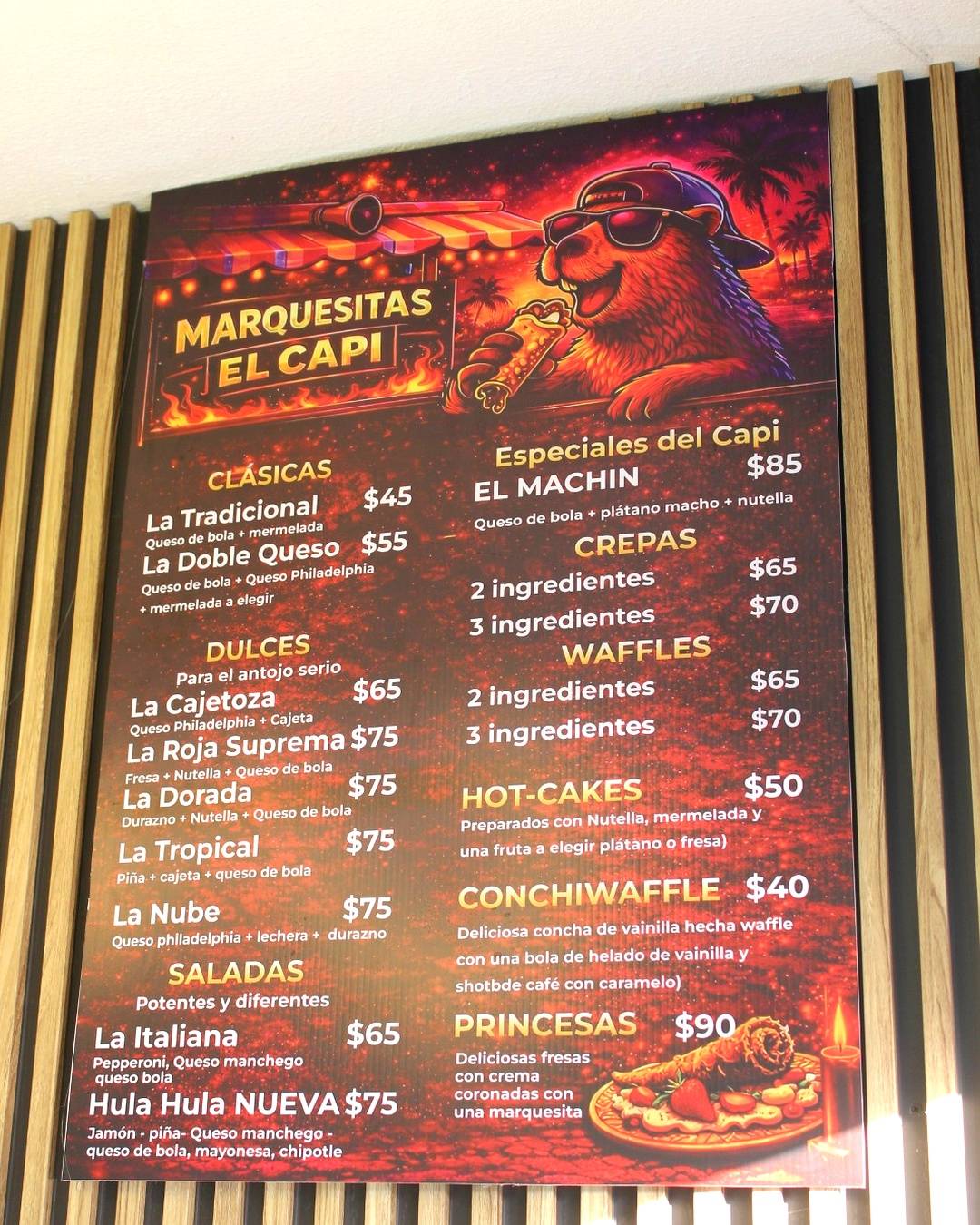 Marquesitas Capi меню