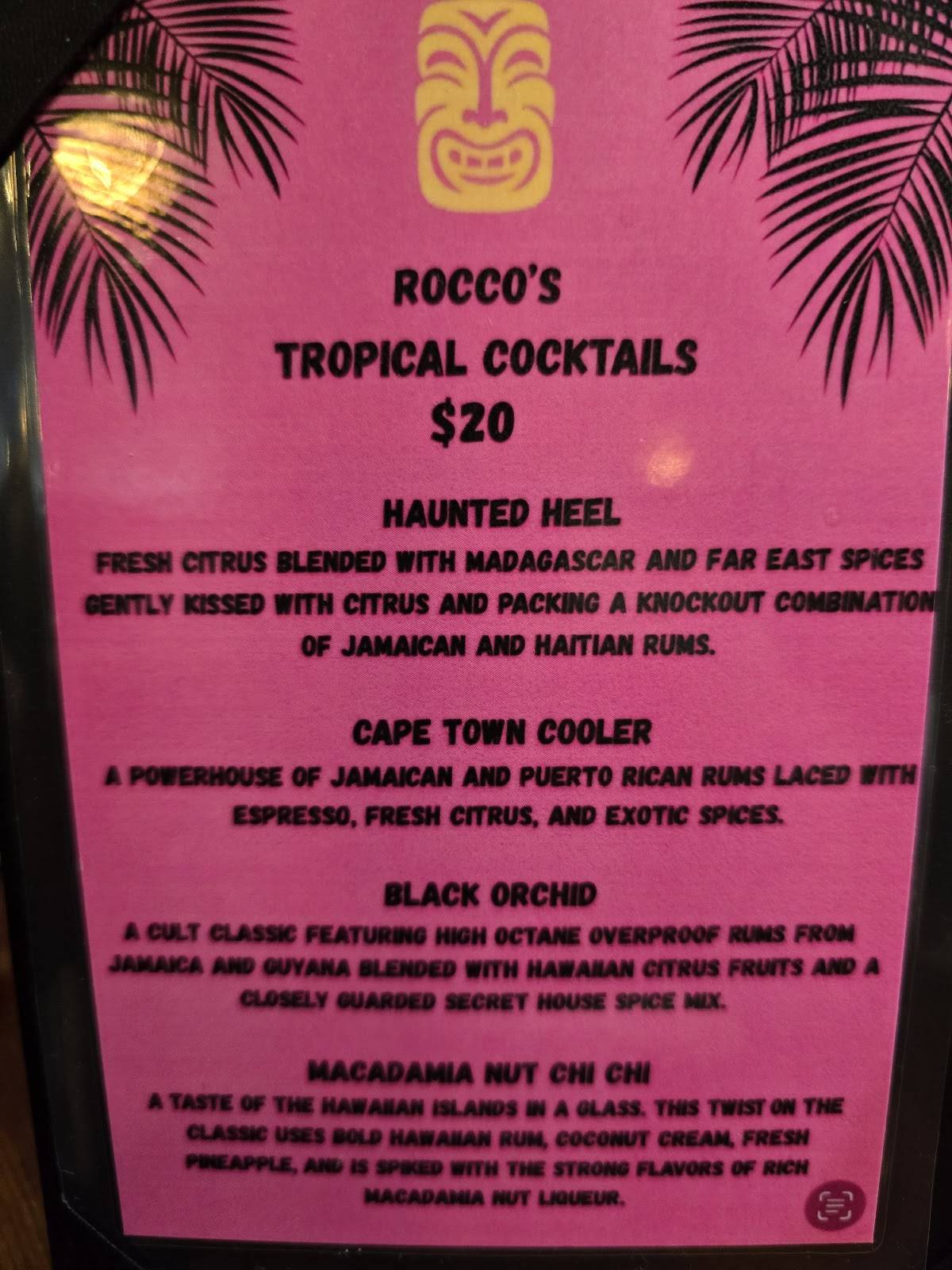 ROCCO'S меню