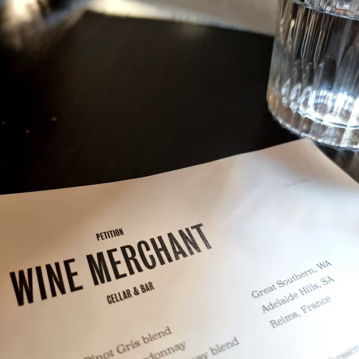 Wine Merchant меню