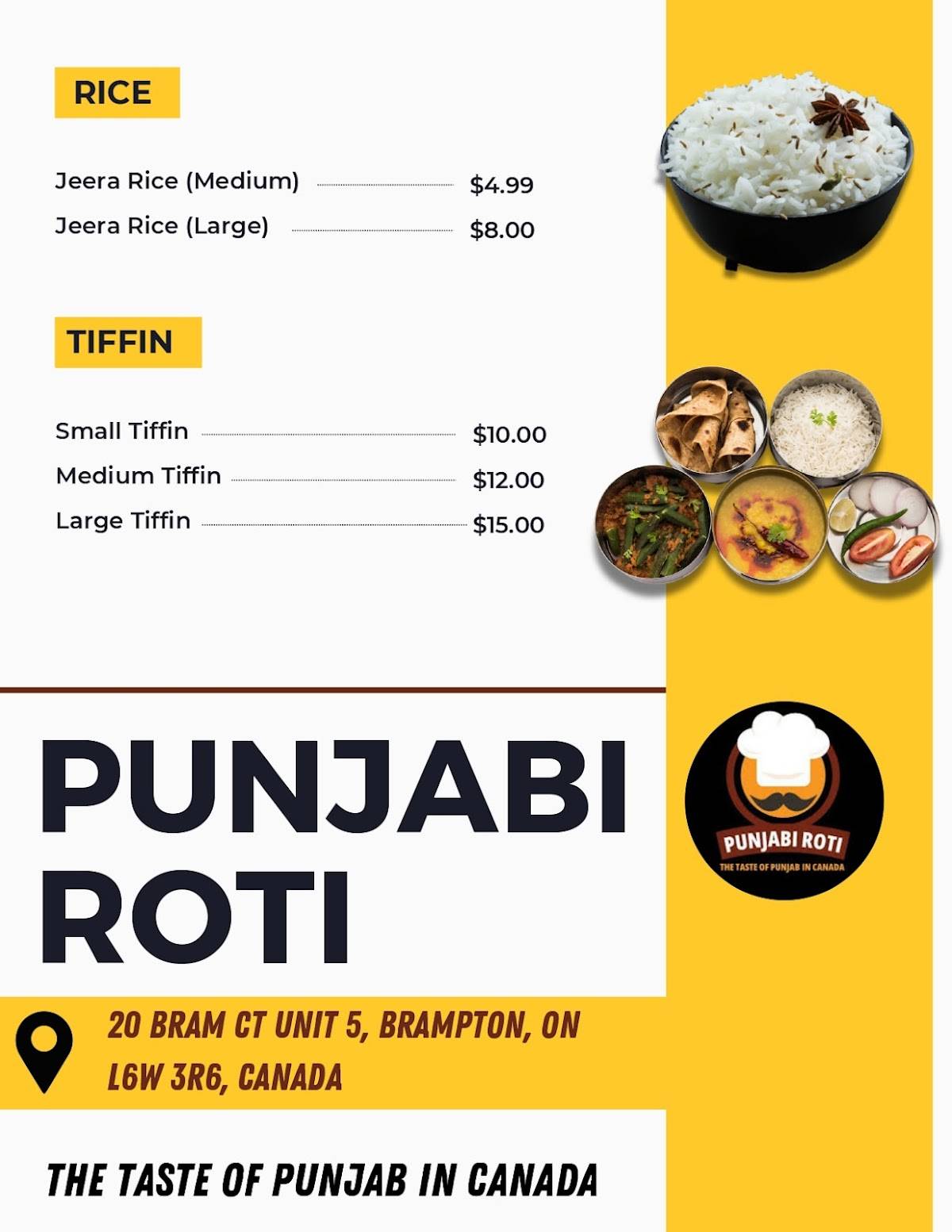 Punjabi Roti меню