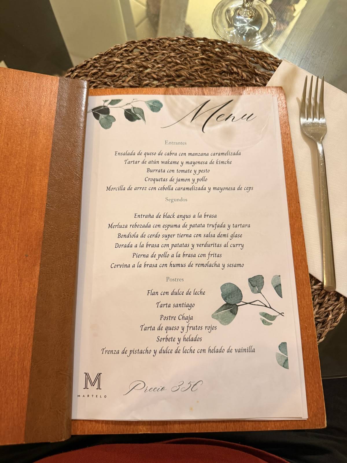 RESTAURANT M BISTRO меню