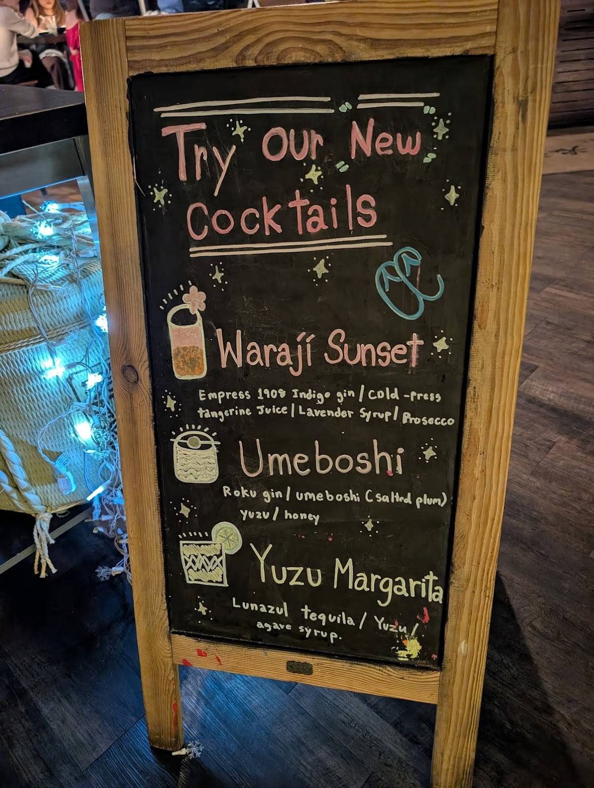 Waraji Japanese Restaurant меню