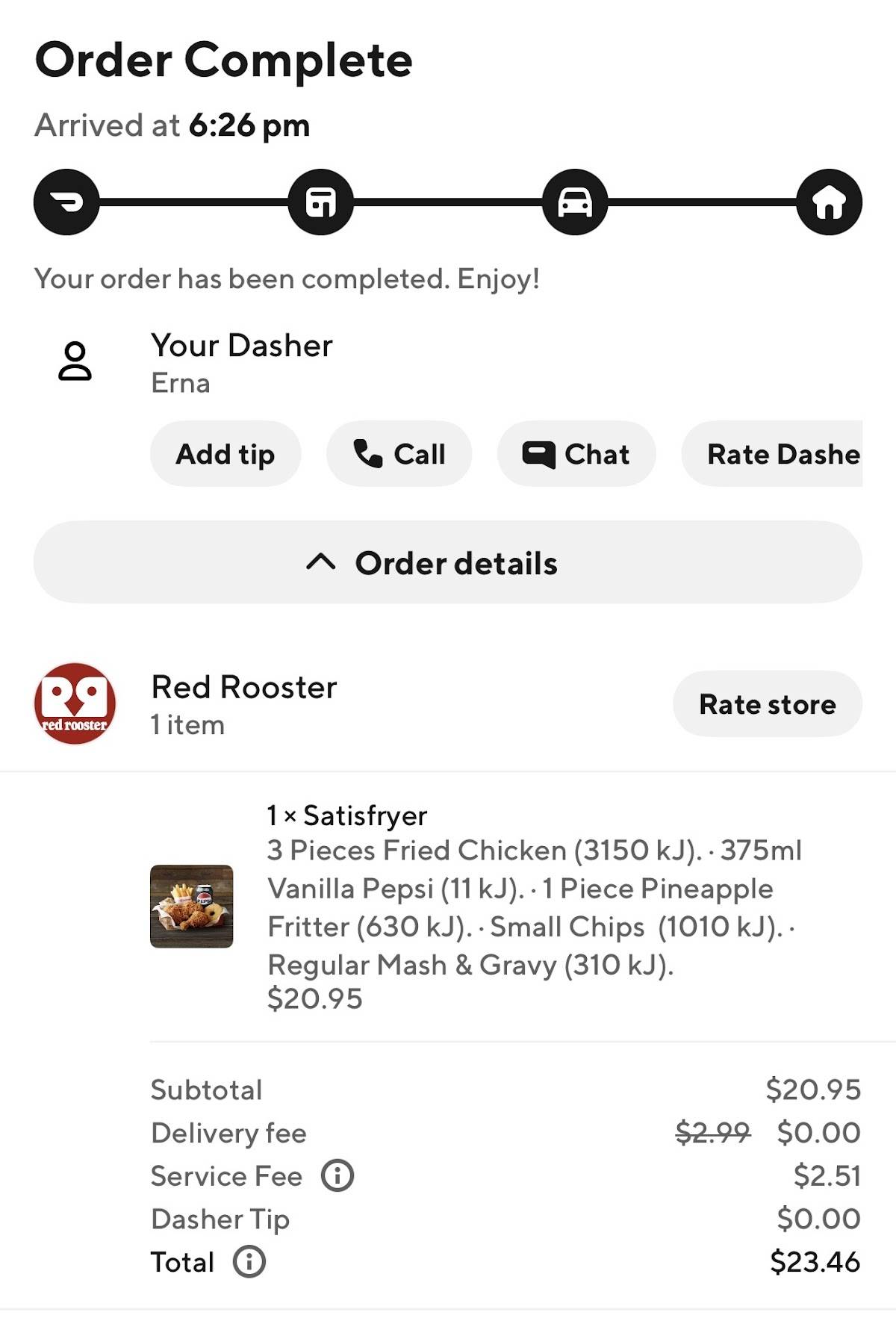 Red Rooster Noranda меню