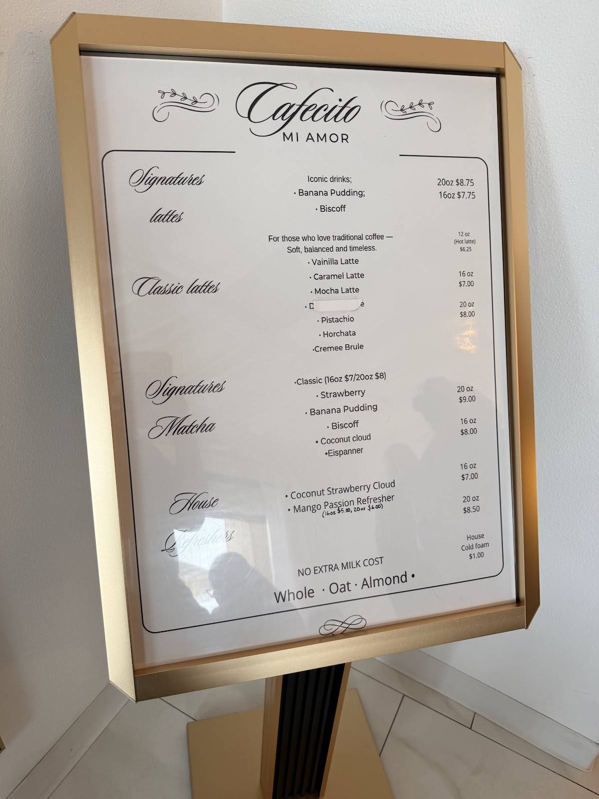 Cafecito Mi Amor меню