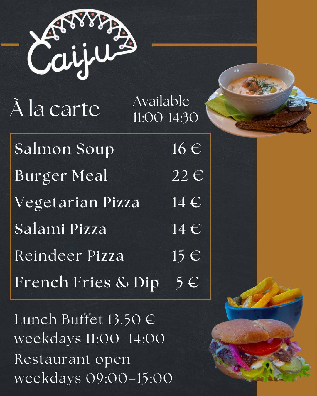 Restaurant Čaiju меню