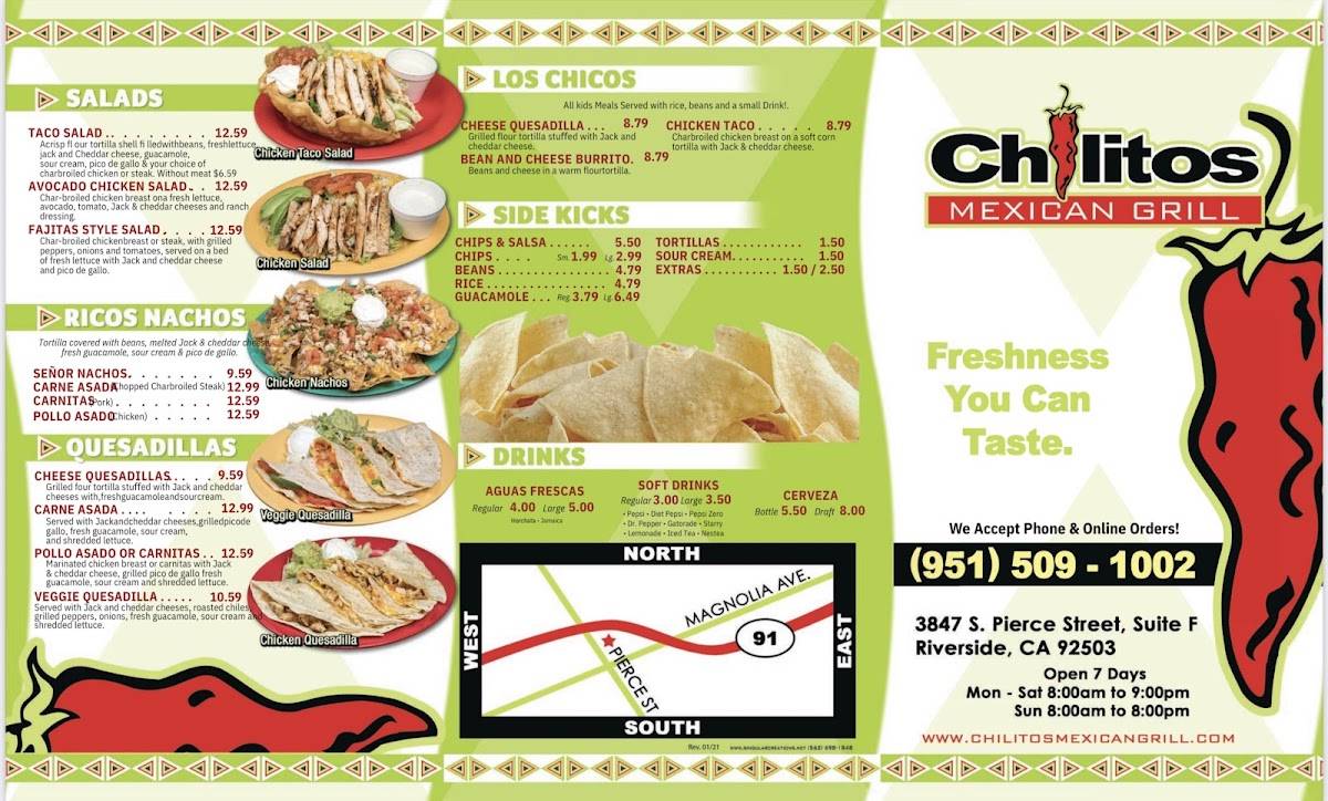 Chilitos Mexican Grill меню