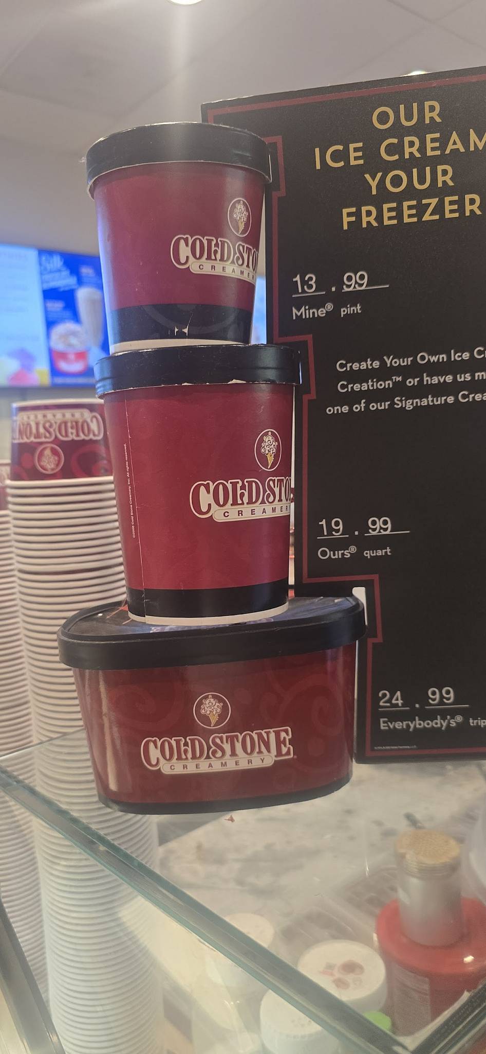 Cold Stone Creamery меню