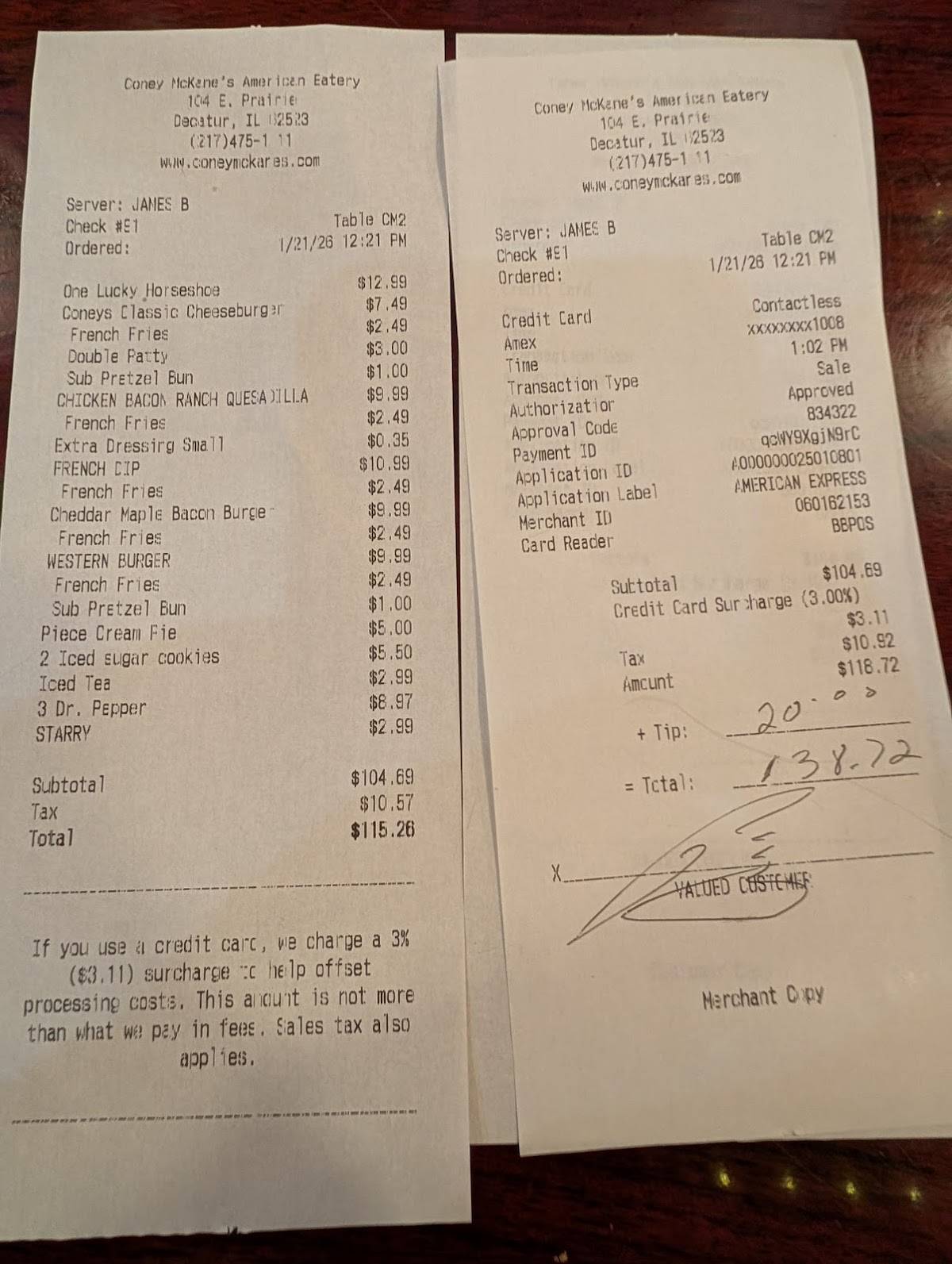 Coney McKane's American Eatery меню