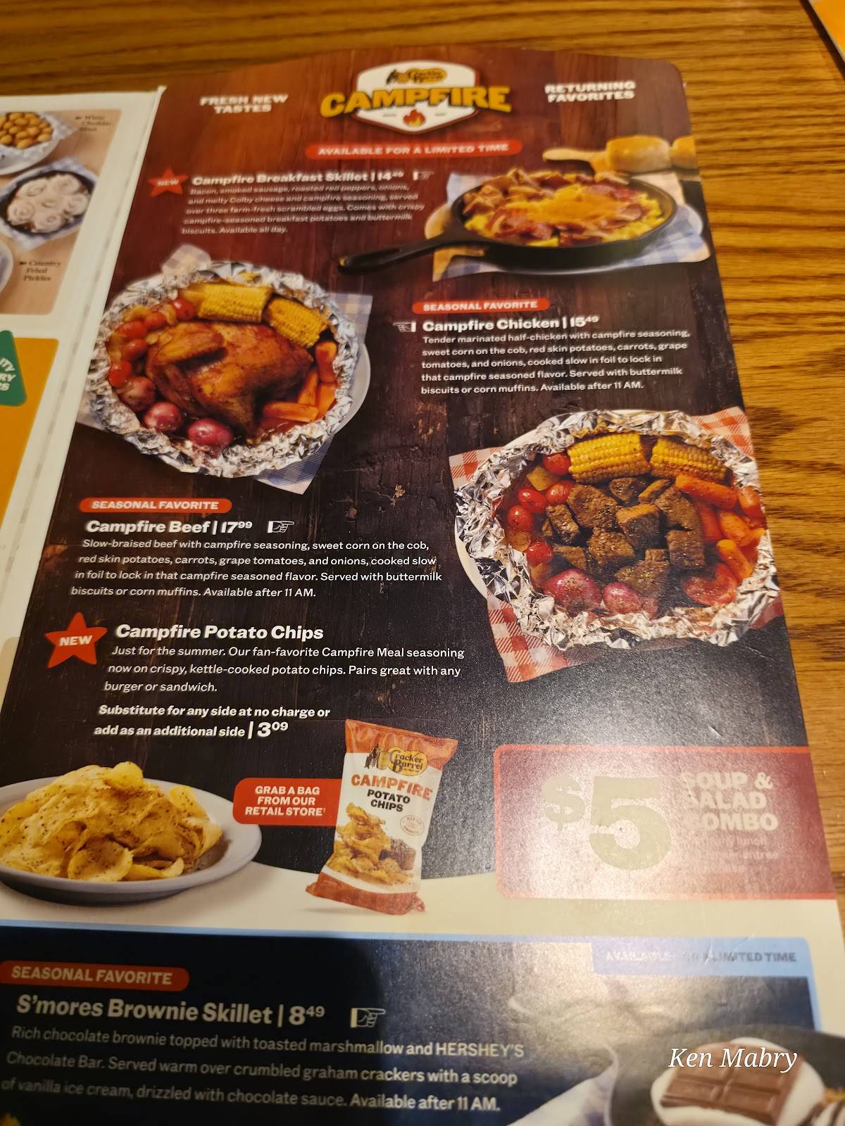 Cracker Barrel Old Country Store меню