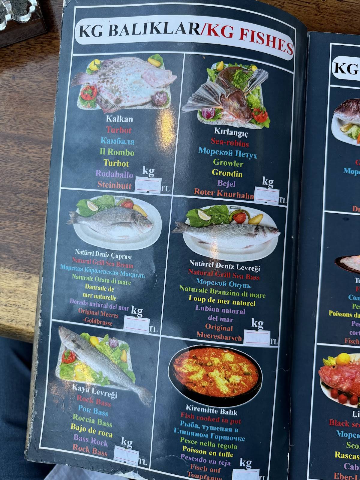 Deep Fish Balik Restaurant меню