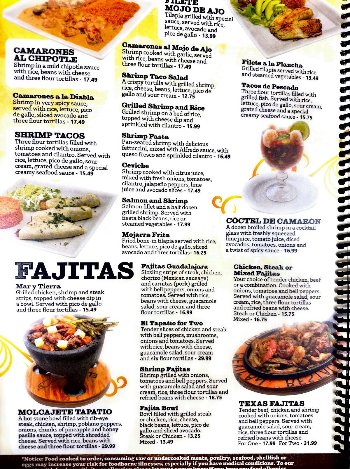 El Tapatio Mexican Restaurant меню