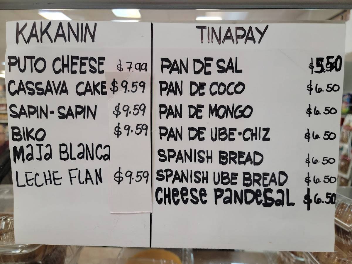 Filipino Express Restaurant меню