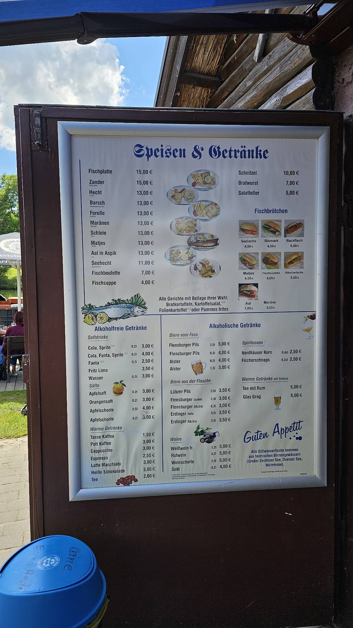 Fischerhütte Flecken Zechlin меню