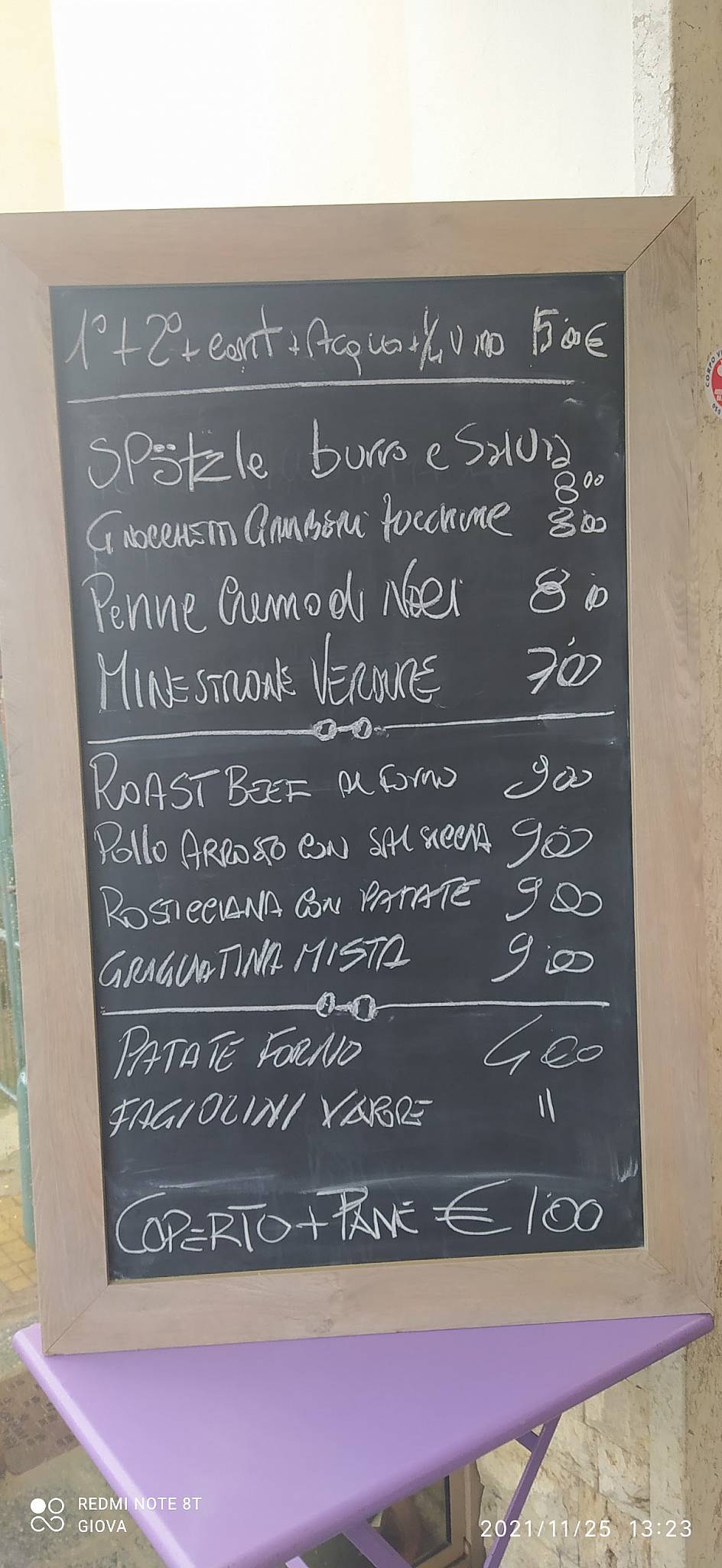 Gingerlab La cucina меню