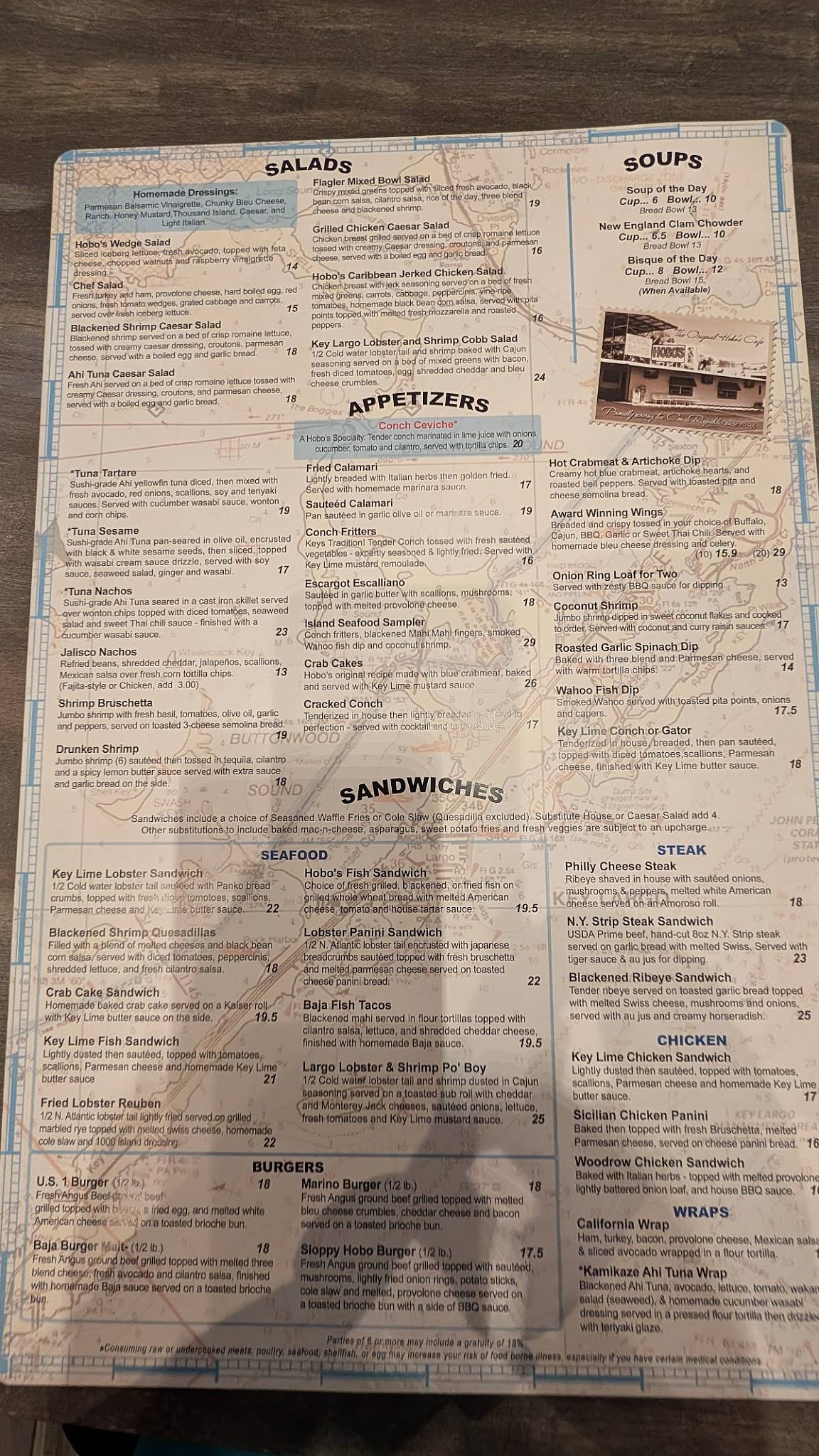 Hobo's Cafe меню