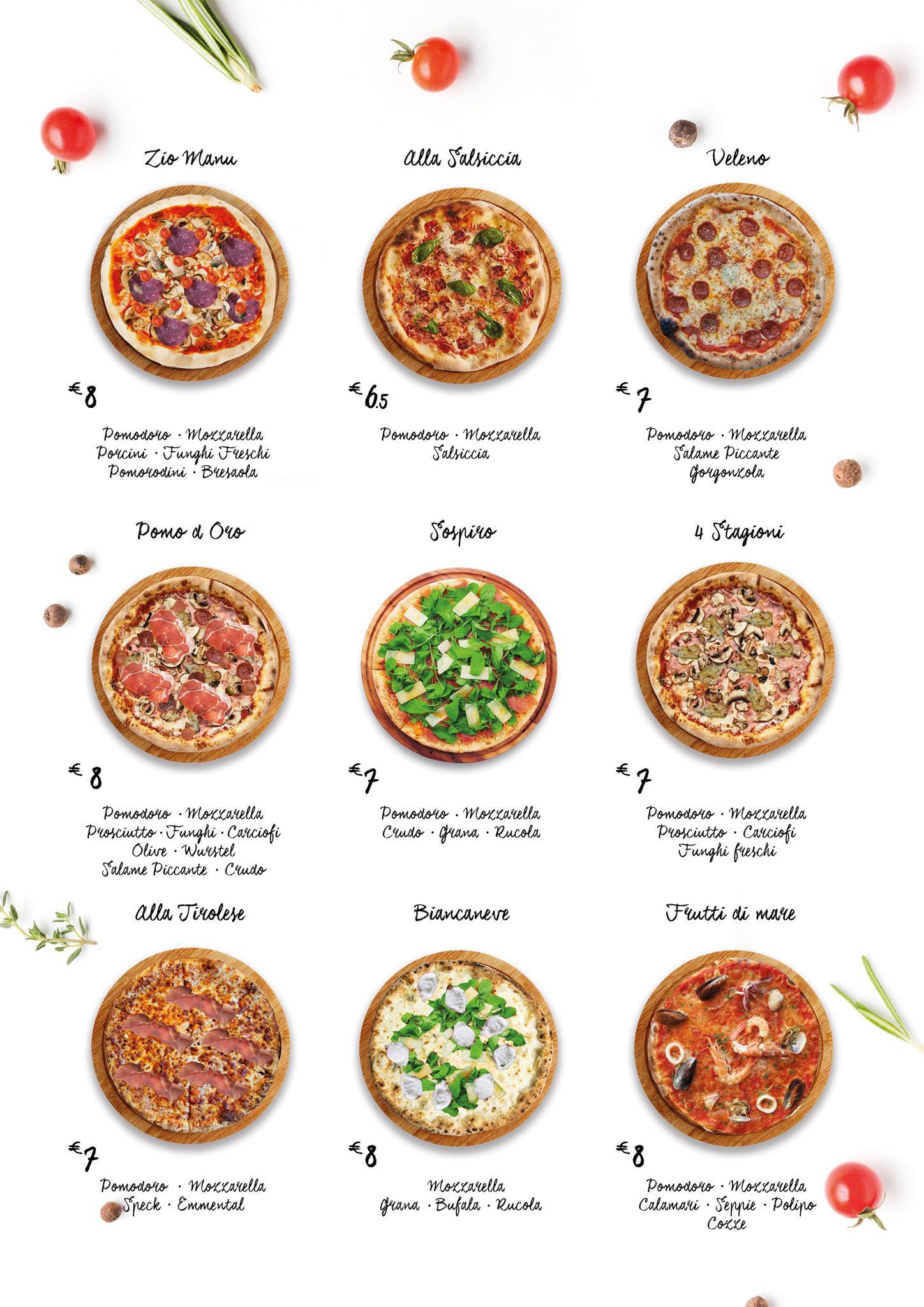 Il Pomo d'Oro меню