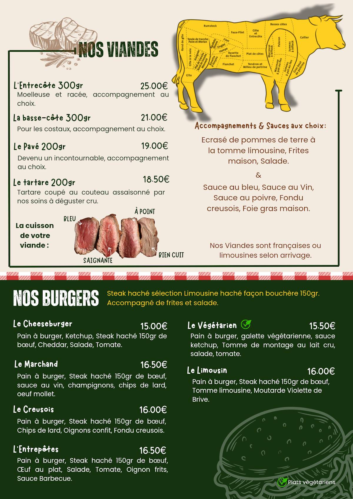 L'Entrepôtes меню